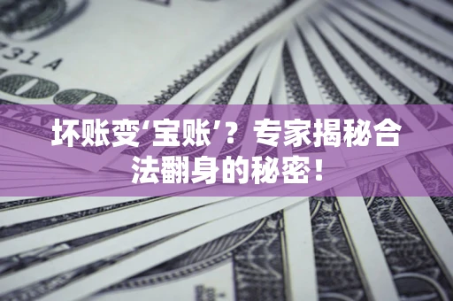 北京坏账变‘宝账’？专家揭秘合法翻身的秘密！